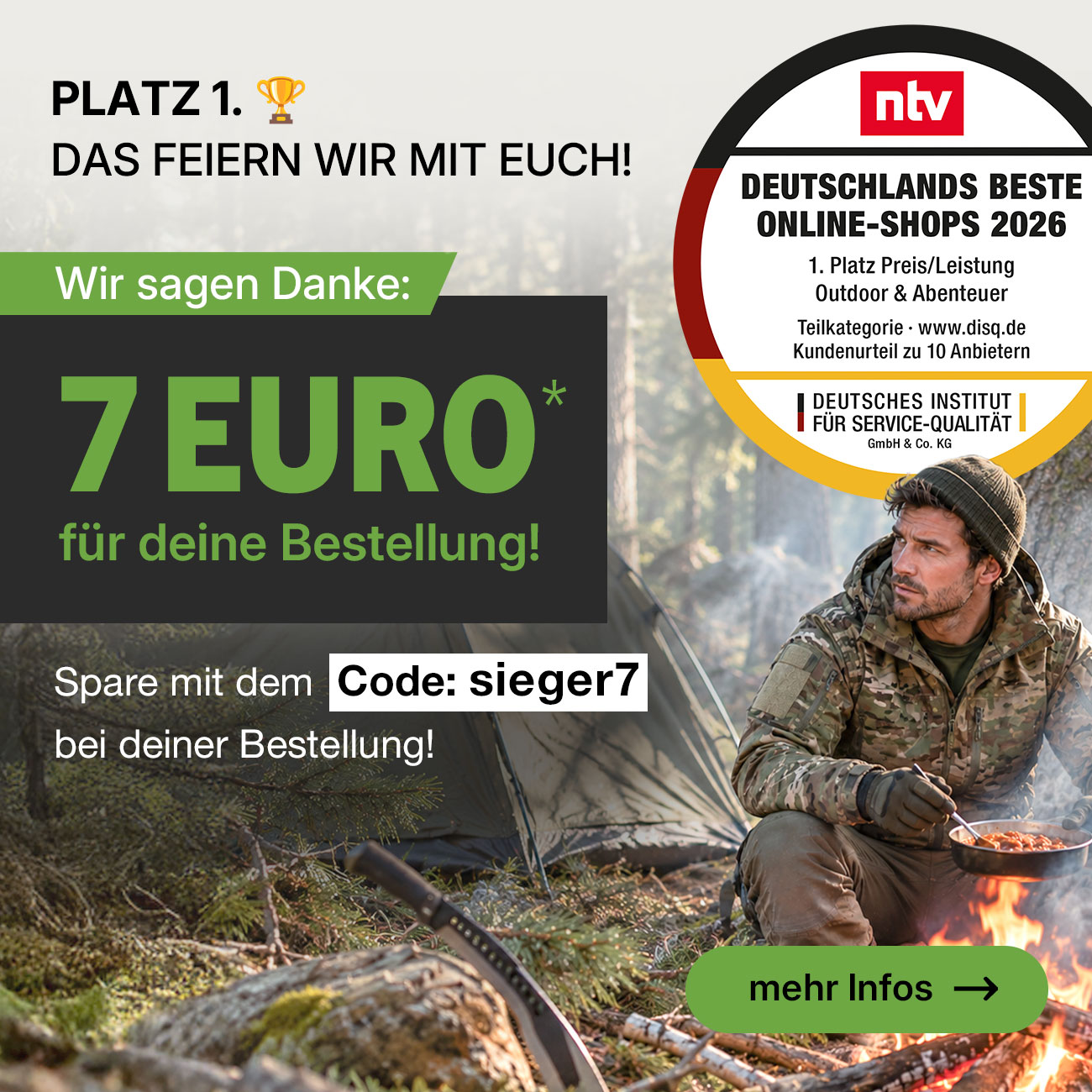 Rabattaktion zur Auszeichnung Bester Onlineshop 2026 Kotte & Zeller