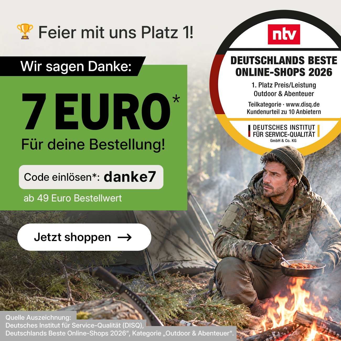 Rabattaktion zur Auszeichnung Bester Onlineshop 2026 Kotte & Zeller