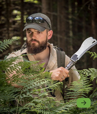 Wildniswerkzeuge und Bushcraft-Ausr&uuml;stung f&uuml;r Survival, Camping und Outdoor