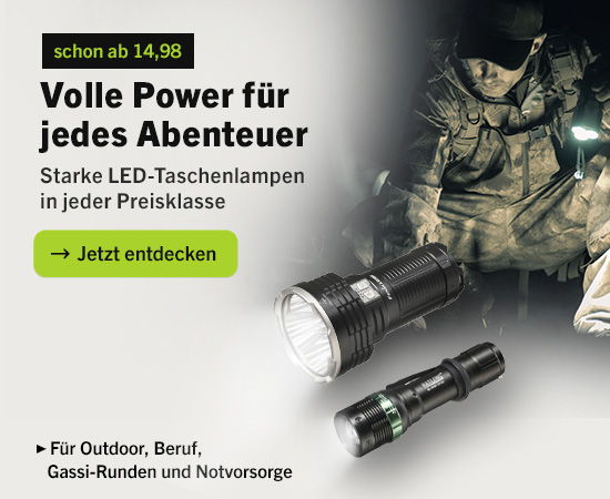 Linkgrafik zum Sortiment Taschenlampen