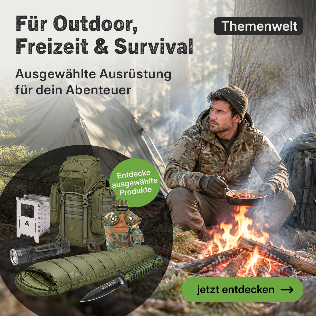 Ausr�stung f�r Outdoor, Frezeit & Abenteuer