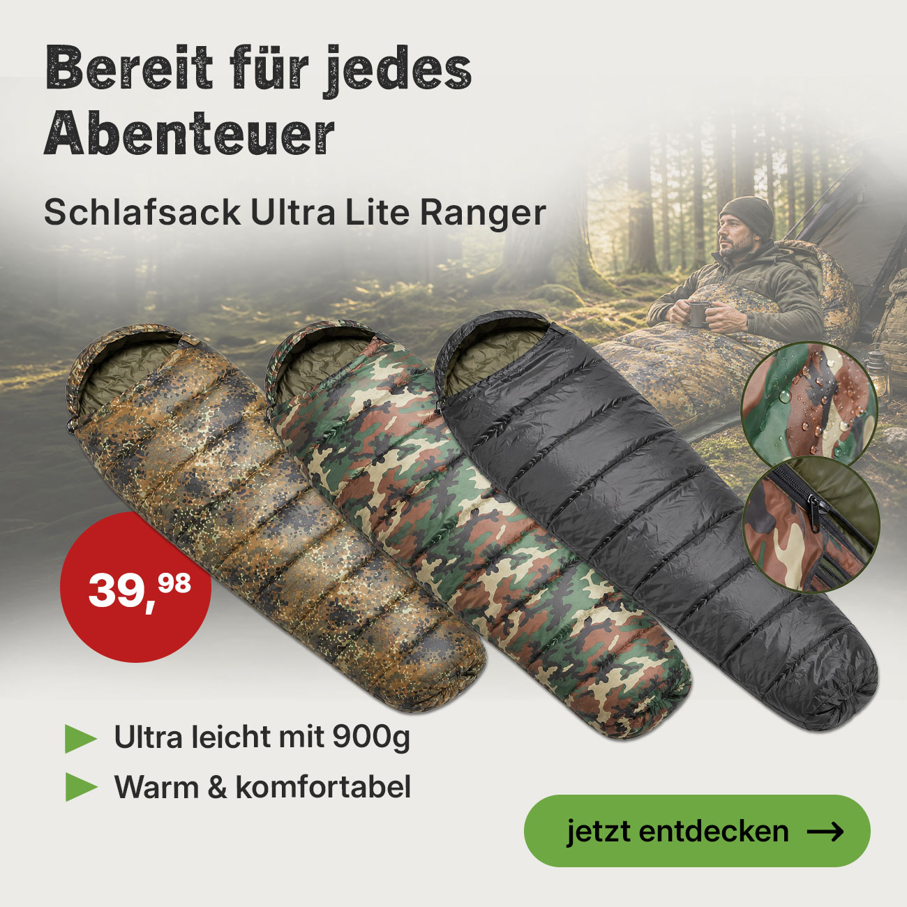 Linkgrafik zum CI Schlafsack