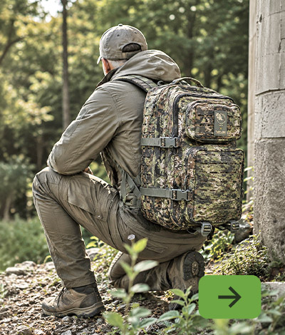 MOLLE-Rucks&auml;cke mit modularem PALS-System zum individuellen Erweitern