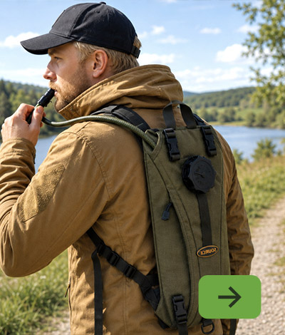 Trinkrucks&auml;cke mit Trinkblase und Hydrationssystem f&uuml;r Sport und Radtouren