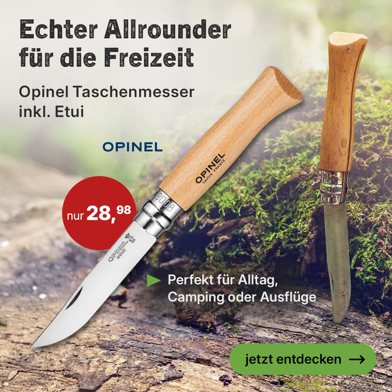 Linkgrafik zu Opinel Taschenmesser klassischer Holzgriff