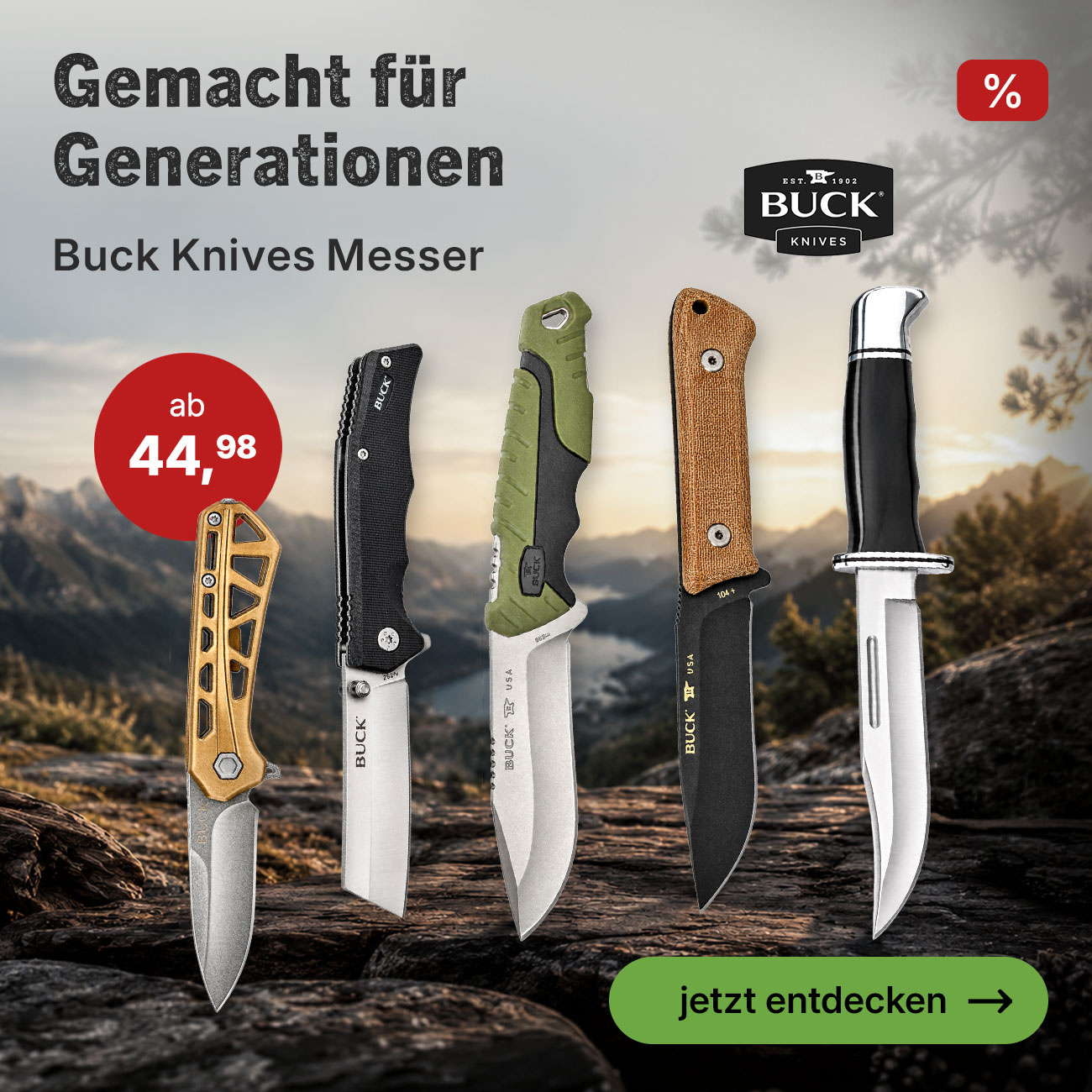 Buck Messer f&uuml;r Alltag, Outdoor und Arbeit