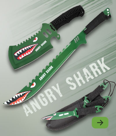 Angry Shark Messer &ndash; Taschen- und Klappmesser im auff&auml;lligen Design