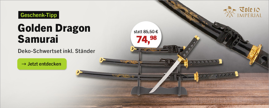 Linkgrafik zu Produkt Deko-Schwertset Golden Dragon
