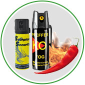 Linkgrafik zum Sortiment Pfefferspray