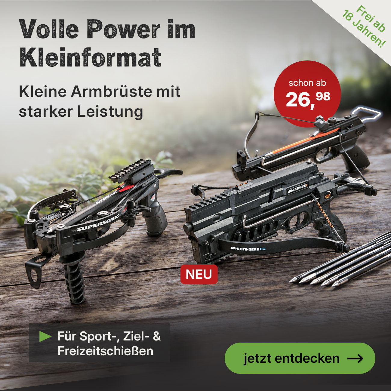 Handliche Pistolenarmbr�ste schon ab 26,98 � im Kotte & Zeller Onlineshop