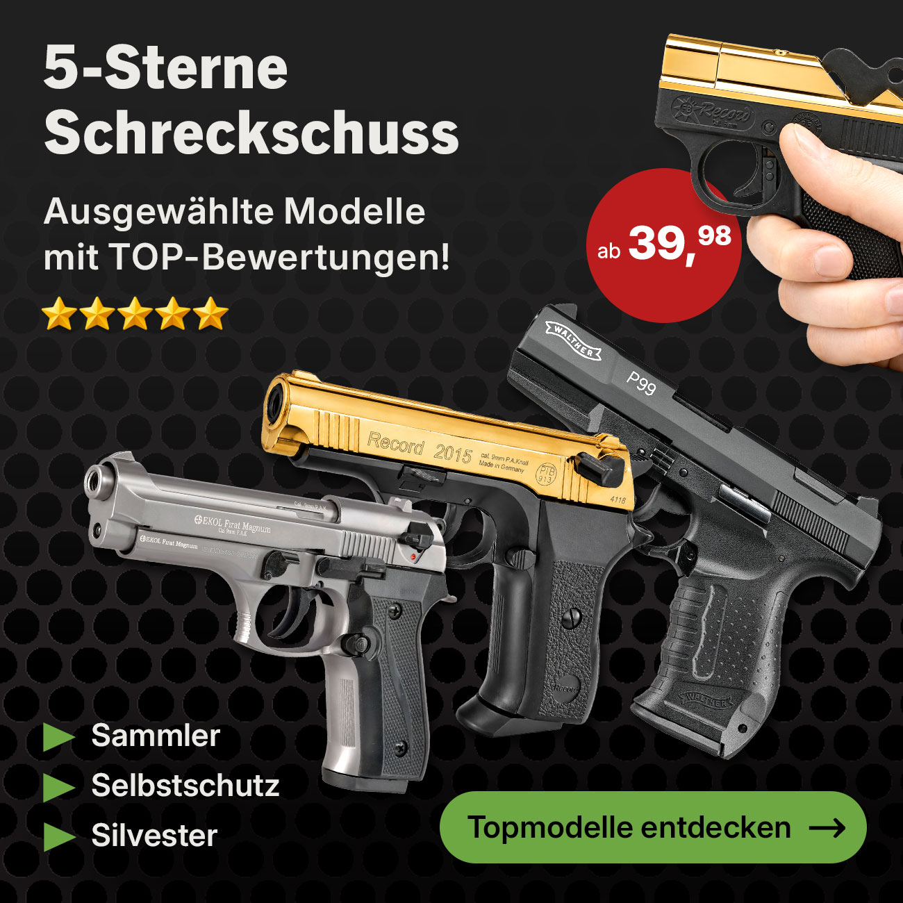 Empfohlene Schreckschusswaffen mit Top-Bewertungen von Kotte & Zeller Kunden