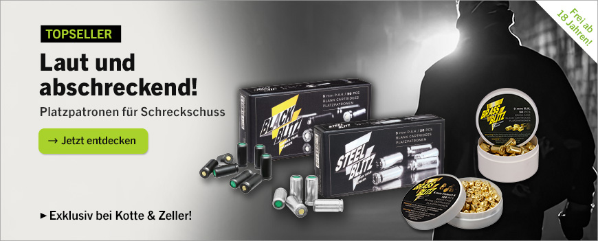 Linkgrafik zum Sortiment Blitz Platzpatronen fr Schreckschuss