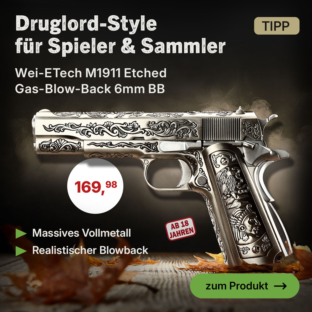 Wei-ETech M1911 Etched Version Mehico Druglord