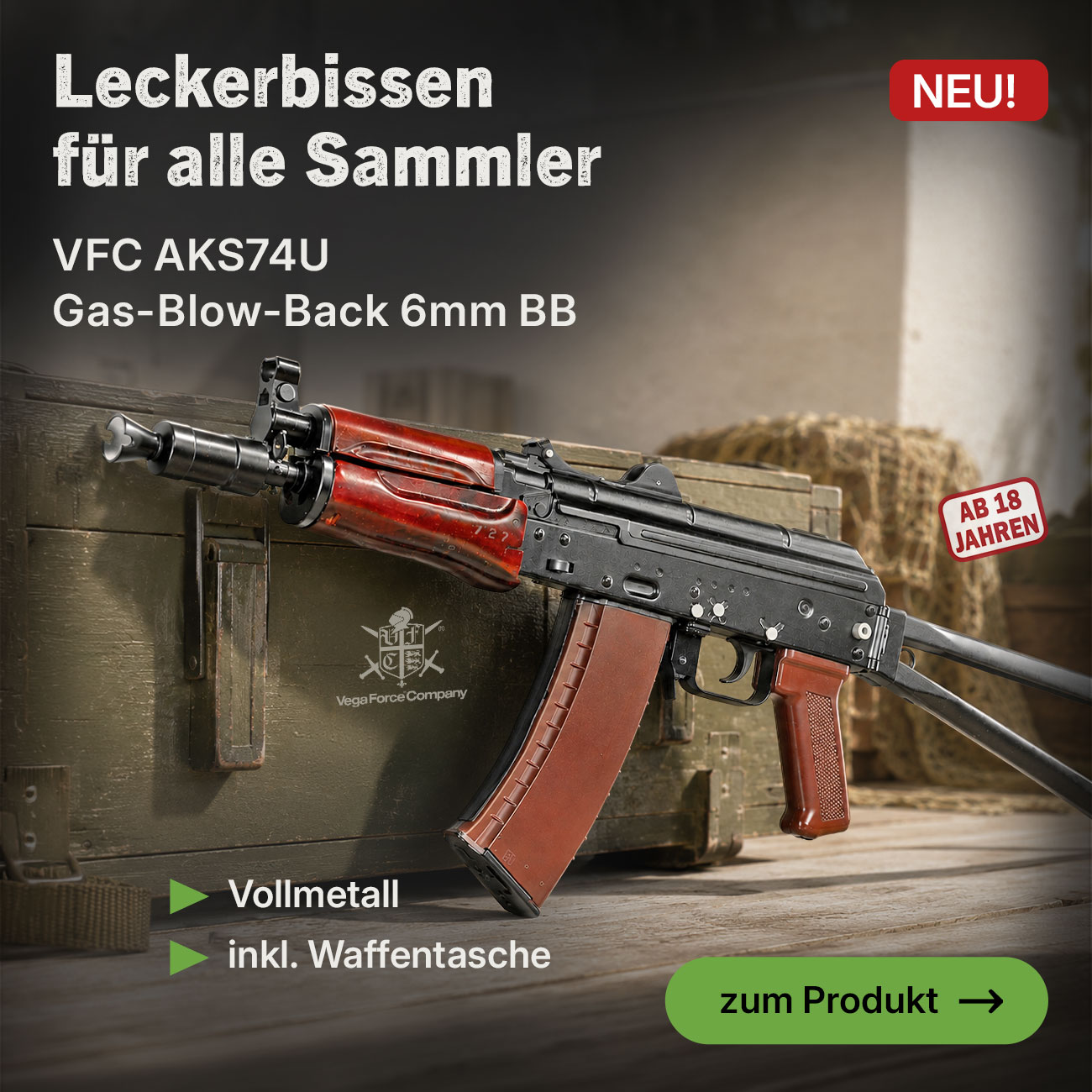 Linkgrafik zu VFC AKS74U GBB Airsoft 6mm BB